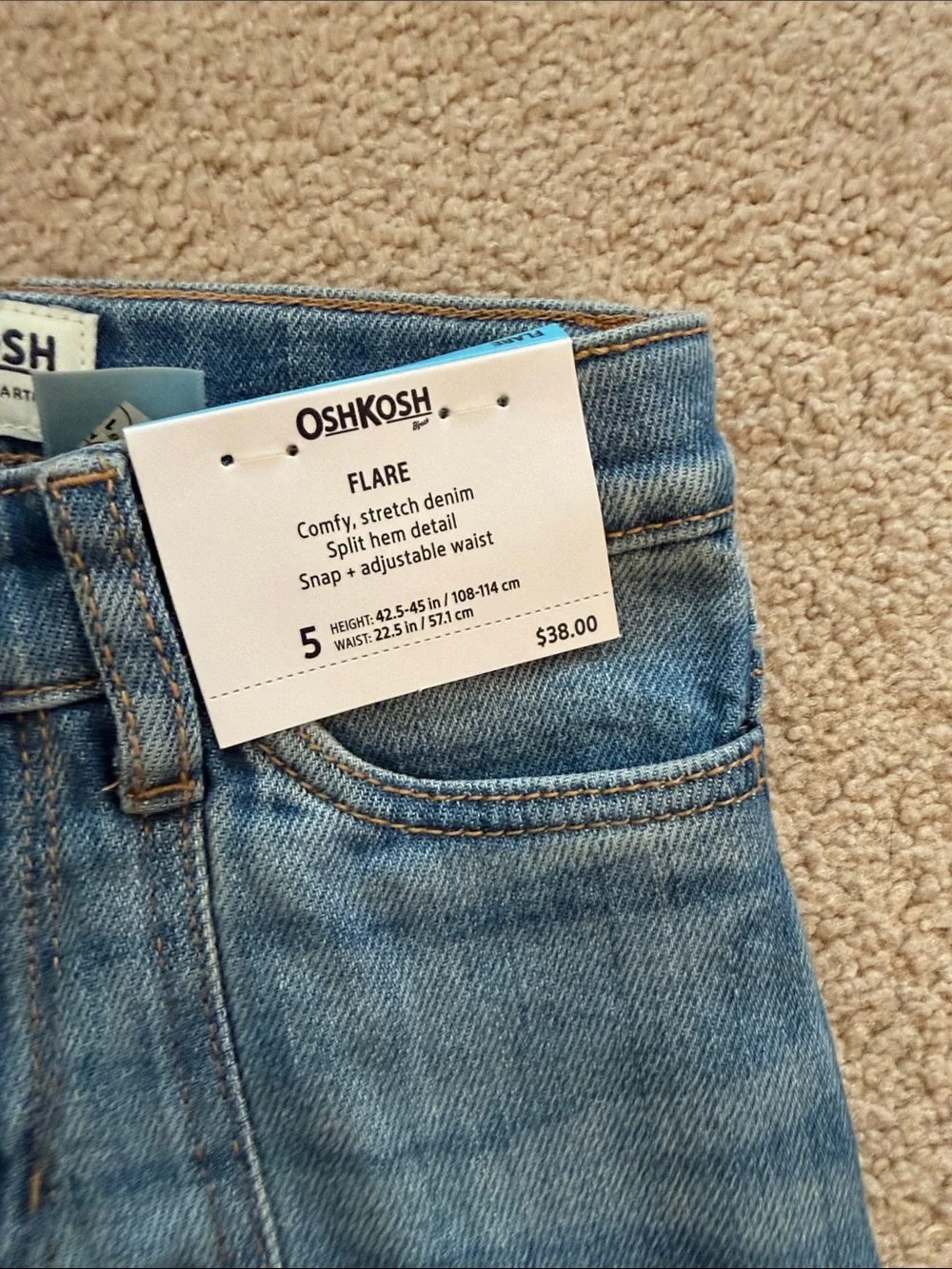 OshKosh B'gosh Medium Blue Girls' Bootcut Flare Jeans